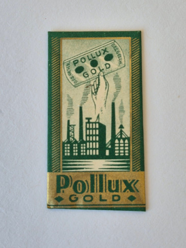 Alte rasierklinge pollux - alte, gold