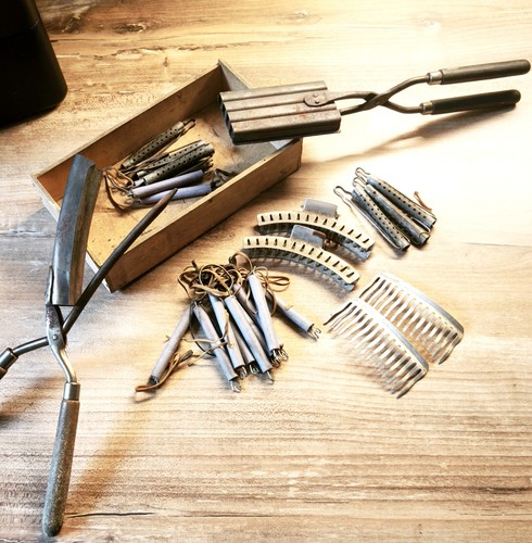 Antikes friseur werkzeug set - antikes,