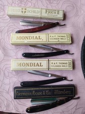 4 Antike Rasiermesser mit Etui